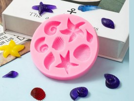 Molde silicona 8 caracoles mar